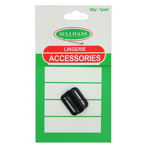 10981 Sullivans 12mm Bikini Front Hook Clasps - Black