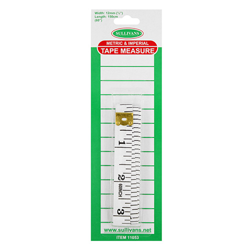 11053 Sullivans 12mm Metric And Imperial Tape Measure - 150cm