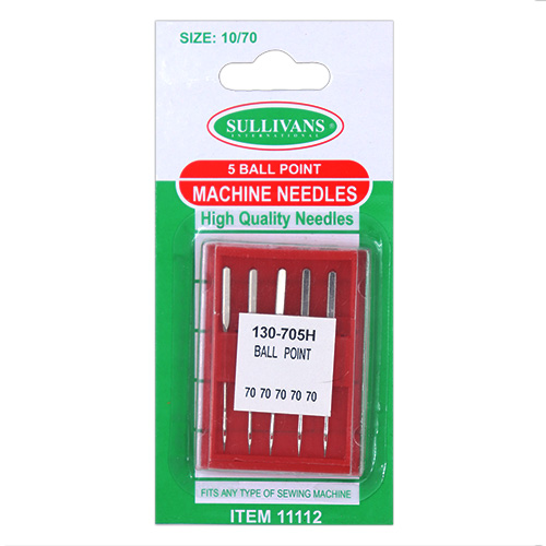 11112 Sullivans Machine Needles - Quality Ballpoint - 70