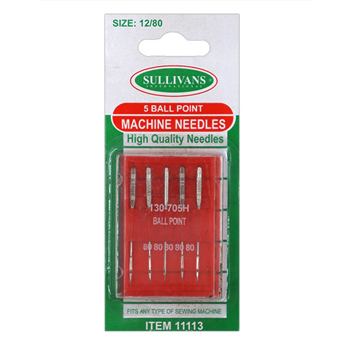 11113 Sullivans Machine Needles - Quality Ballpoint - 80