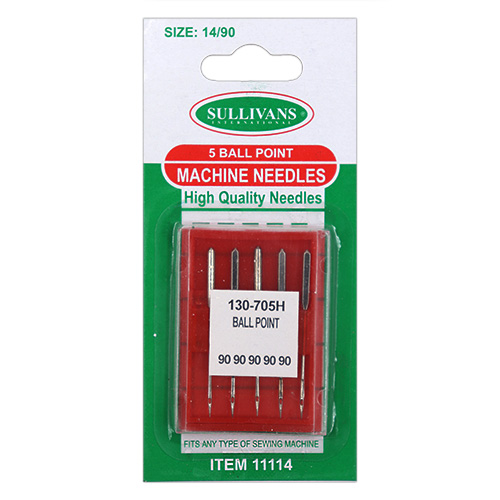 11114 Sullivans Machine Needles - Quality Ballpoint - 90