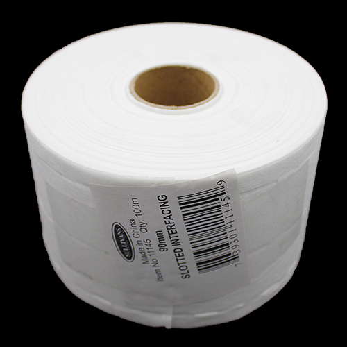 11145 Sullivans 90mm Slotted Interfacing - White