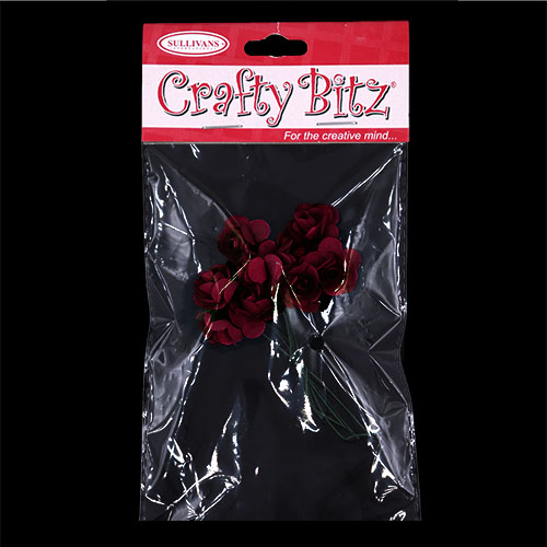 11197 Crafty Bitz Flower Bunch - Burgundy