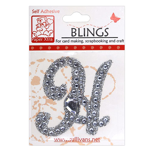 11418 Paper Xtra 55mm Self Adhesive Bling Letters - Cursive H