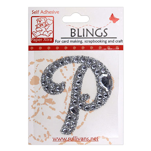 11426 Paper Xtra 55mm Self Adhesive Bling Letters - Cursive P