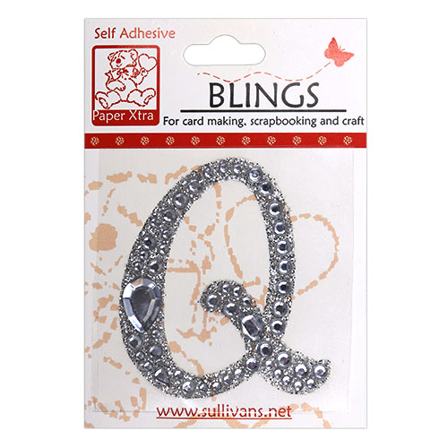 11427 Paper Xtra 55mm Self Adhesive Bling Letters - Cursive Q