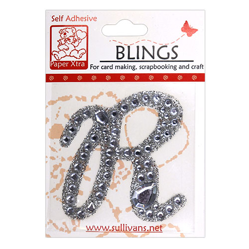 11428 Paper Xtra 55mm Self Adhesive Bling Letters - Cursive R