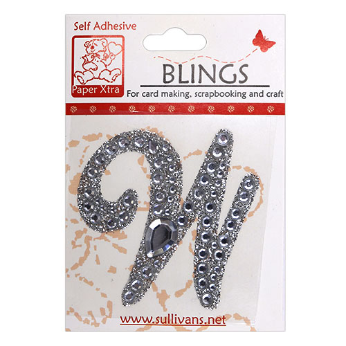 11433 Paper Xtra 55mm Self Adhesive Bling Letters - Cursive W