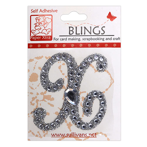 11434 Paper Xtra 55mm Self Adhesive Bling Letters - Cursive X