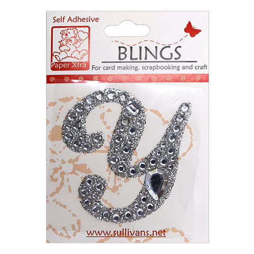 11435 Paper Xtra 55mm Self Adhesive Bling Letters - Cursive Y