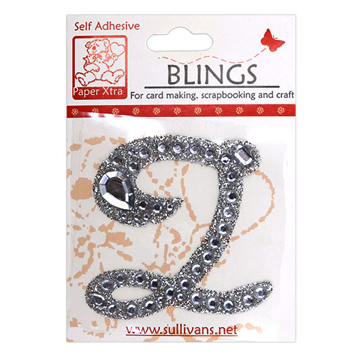 11436 Paper Xtra 55mm Self Adhesive Bling Letters - Cursive Z