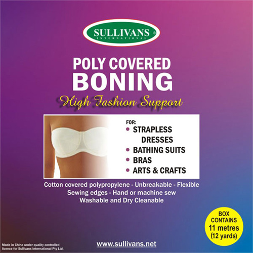 11488 Sullivans 20mm Poly Covered Boning - 11m - Black