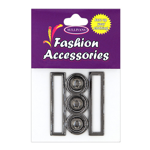 11542 Sullivans 37mm X 42mm Metal Buckle - Gun Metal