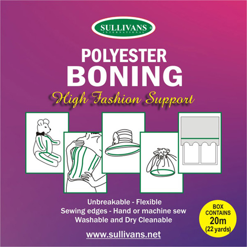 11573 Sullivans 12mm Polyester Boning - 20m - White