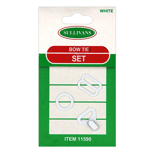 11590 Sullivans Bow Tie Set - White