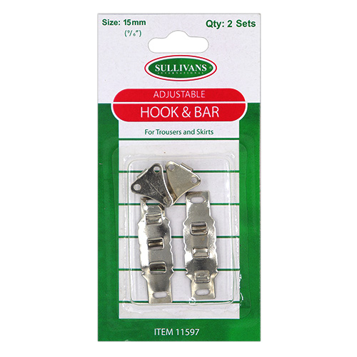 11597 Sullivans 15mm Adjustable Hook & Eye Set 
