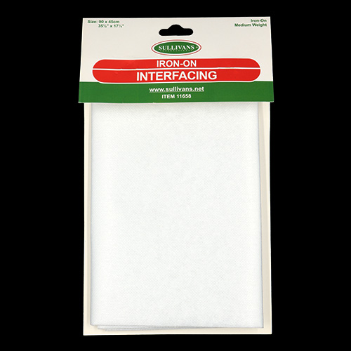 11658 Sullivans Iron On Interfacing - 90cm X 45cm - Medium Weight 