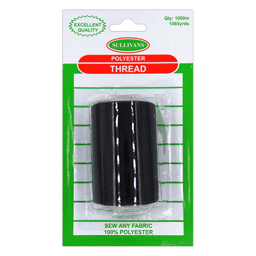 11675 Sullivans Polyester Thread - 1000m - Black