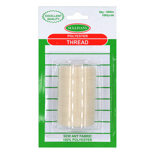 11678 Sullivans Polyester Thread - 1000m - Cream