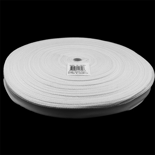 11720 Sullivans 25mm Cottom Tape - White - 150m 