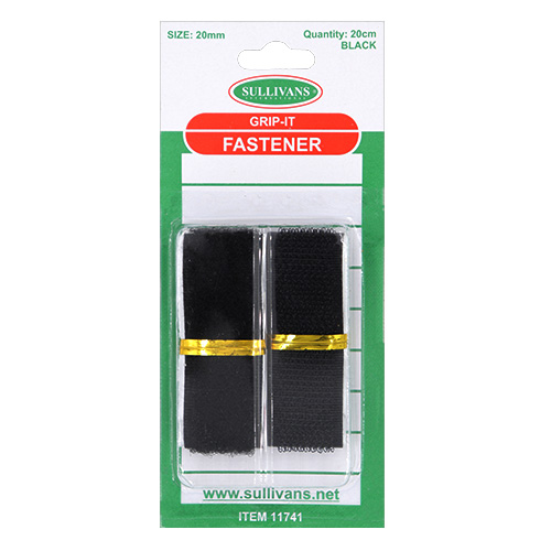 11741 Sullivans 20mm Grip It Fastener - Black
