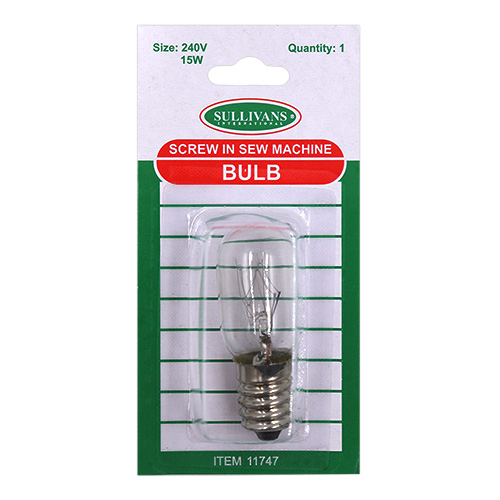 11747 Sullivans 15w Screw In Sewing Machine Bulb - 240v