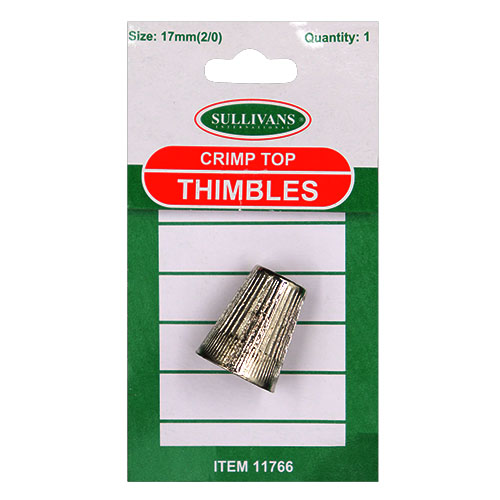 11766 Sullivans 17mm Crimp Top Thimble - Size #2