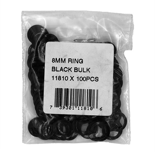 11810 Sullivans 8mm Lingerie Ring - Black - 100pcs