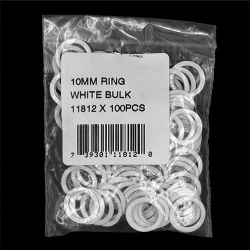11812 Sullivans 10mm Lingerie Ring - White - 100pcs