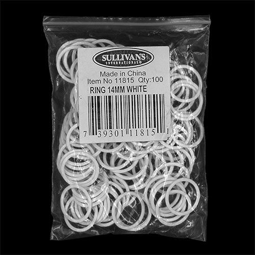 11815 Sullivans 14mm Lingerie Ring - White - 100pcs
