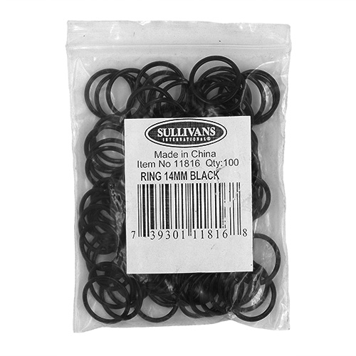 11816 Sullivans 14mm Lingerie Ring - Black - 100pcs