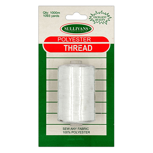 12030 Sullivans Polyester Thread - 1000m - Bridal White