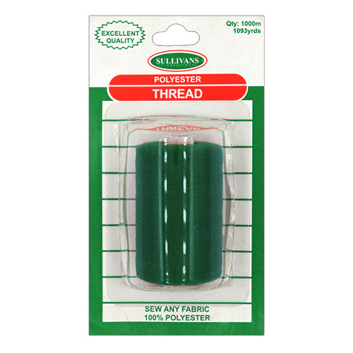 12032 Sullivans Polyester Thread - 1000m - School Green