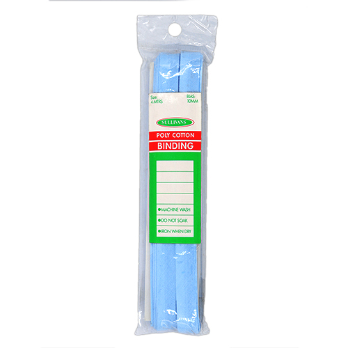 12192 Sullivans 10mm Poly-cotton Bias Binding - Baby Blue