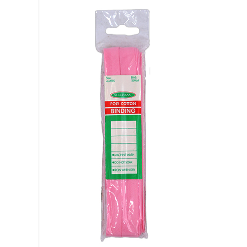 12201 Sullivans 10mm Poly-cotton Bias Binding - Pink
