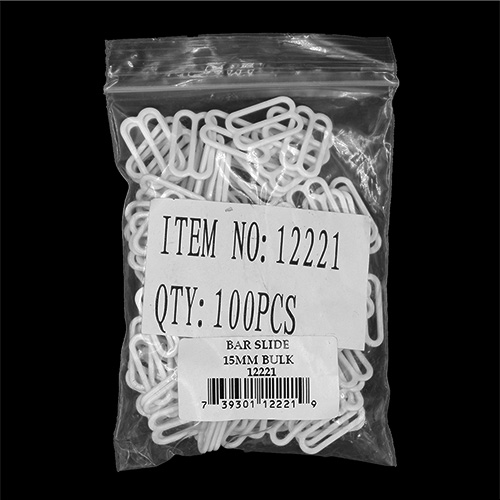 12221 Sullivans 15mm Bar Slide - White - 100pcs