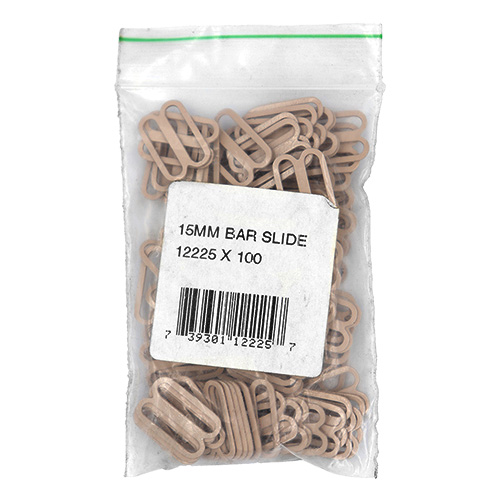 12225 Sullivans 15mm Bar Slide - Beige - 100pcs