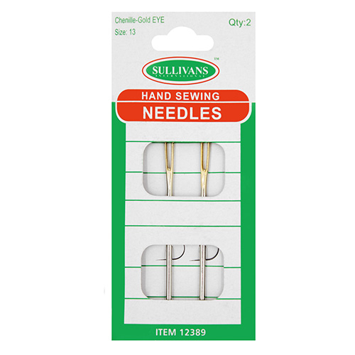 12389 Sullivans Hand Needles - Chenille Embroidery - Size 13 - Gold