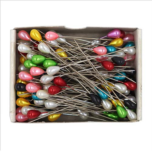 12410 Sullivans 60mm Pearl Hat Pins - Assorted Colours - 144pcs