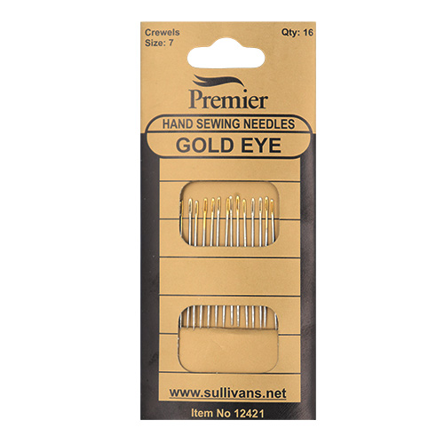 12421 Sullivans Premier Gold Eye Hand Needles - Crewel - 7