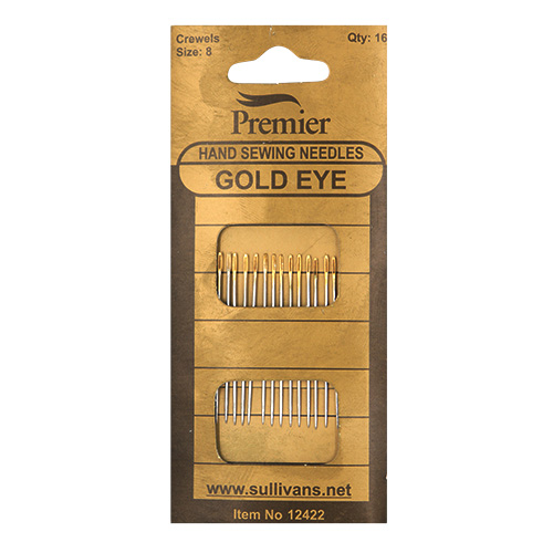 12422 Sullivans Premier Gold Eye Hand Needles - Crewel - 8