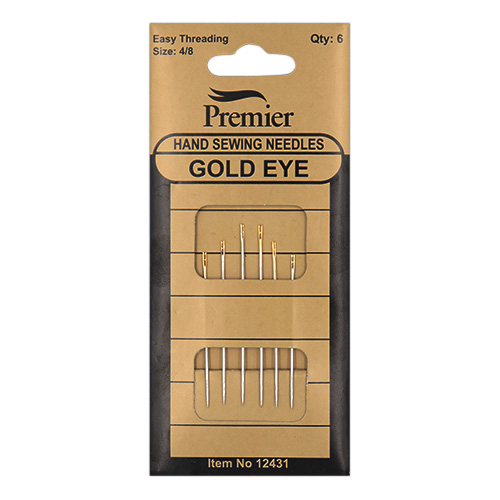 12431 Sullivans Premier Gold Eye Hand Needles - Self Threading - 4/8