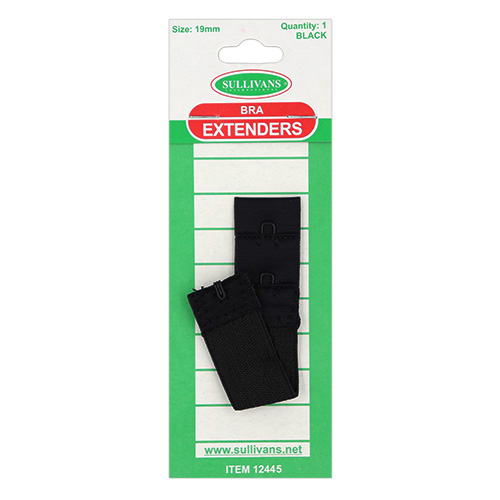 12445 Sullivans Bra Extender - 19mm - Black