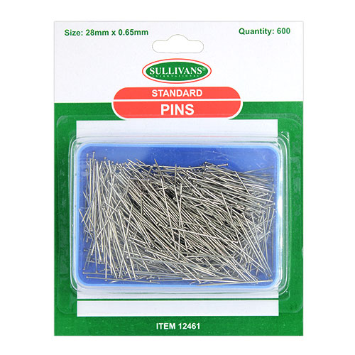 12461 Sullivans 28mm Standard Pins - Pack Of 600 