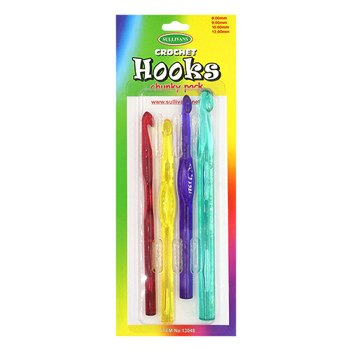13048 Sullivans Chunky Crochet Hook Pack - 4pk
