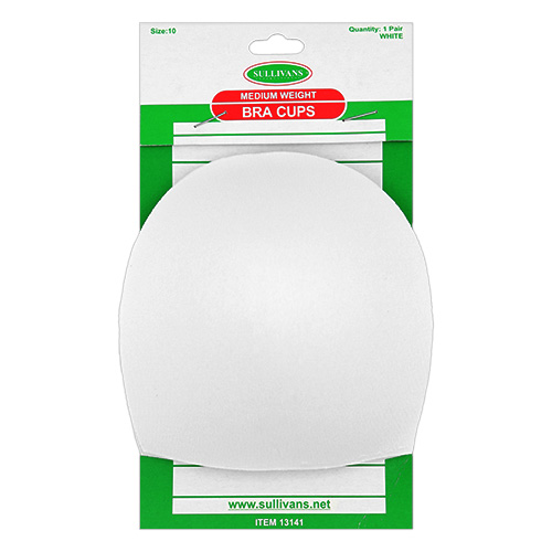 13141 Sullivans Medium Weight Bra Cups - White - Size 10