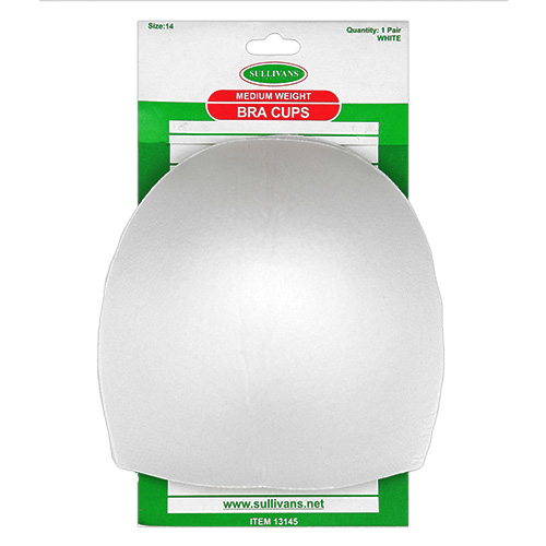 13145 Sullivans Medium Weight Bra Cups - White - Size 14