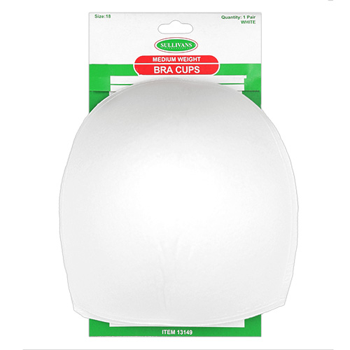 13149 Sullivans Medium Weight Bra Cups - White - Size 18