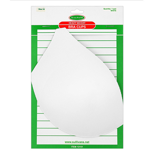 13151 Sullivans Heavy Weight Bra Cups - White - Size 10
