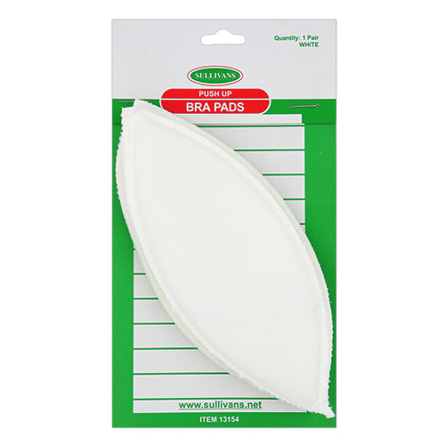 13154 Sullivans Push Up Bra Pads - White - One Size